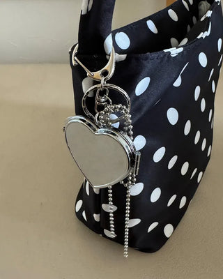 Quadruple Heart Mirror Keyring