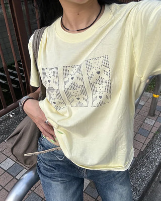 Block Lame Bear Half T-Shirt