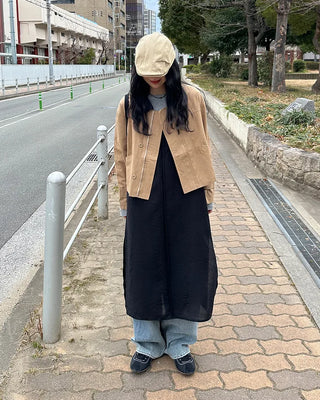 Layered camisole long dress