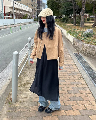 Layered camisole long dress