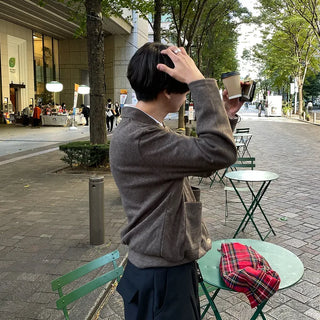 Colored zip-up cardigan