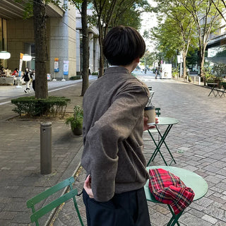Colored zip-up cardigan