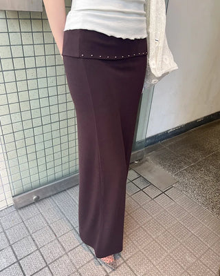 Studded Slim Maxi Skirt
