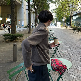 Colored zip-up cardigan
