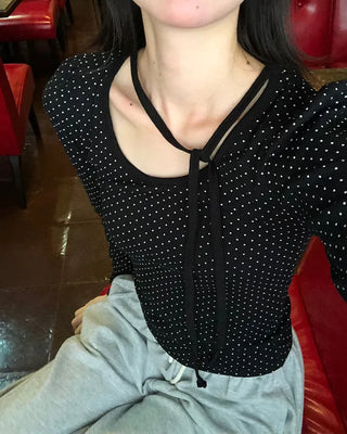 Dot Puff Long-Sleeve T-Shirt