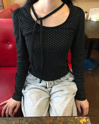 Dot Puff Long-Sleeve T-Shirt