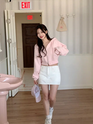 (5 colors) DR Balloon Cropped Hoodie