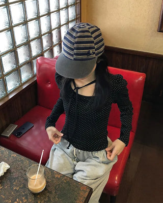 Dot Puff Long-Sleeve T-Shirt