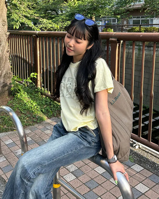 Block Lame Bear Half T-Shirt