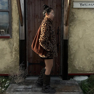 Leopard fur jacket