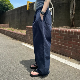 (Unisex) Casual Cotton Elastic Waist Pants