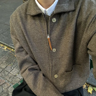 Colored zip-up cardigan