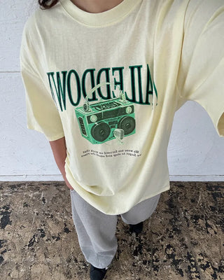Camera print short-sleeved T-shirt