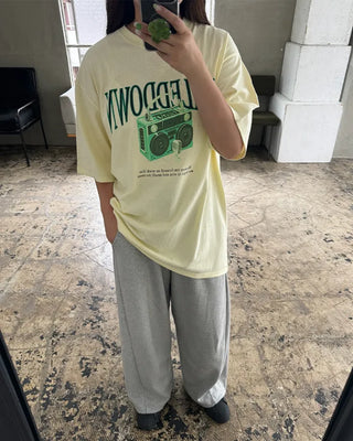 Camera print short-sleeved T-shirt