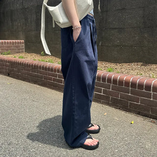 (Unisex) Casual Cotton Elastic Waist Pants