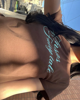 Lettering Slim Short-Sleeve T-Shirt