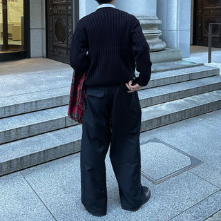 (Unisex) Ribbed Round Knit