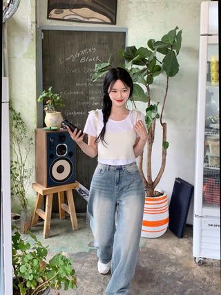 Cropped layered bustier (4 colors)