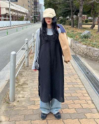 Layered camisole long dress