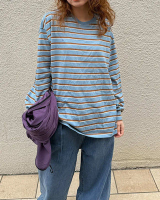 Loose-fit striped T-shirt