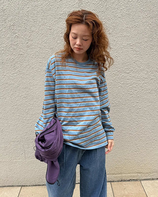 Loose-fit striped T-shirt