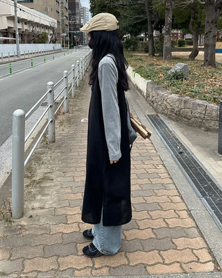 Layered camisole long dress
