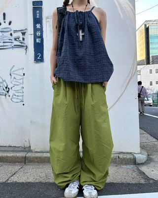 (Unisex) Knee-tuck Easy Nylon Pants