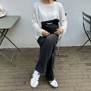 See-through wave blouse
