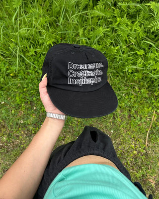 Lettering Stitch Straight Cap
