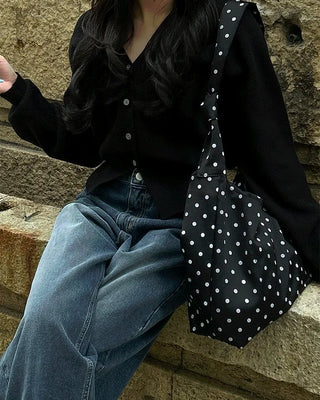 V-neck cropped ribbed cardigan