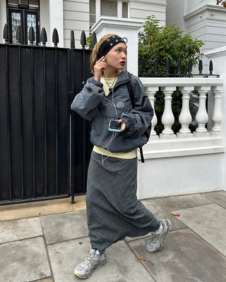 Slashed Neck Long T-Shirt