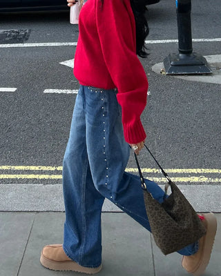 Leopard print tote and shoulder bag