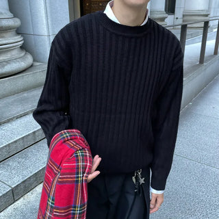 (Unisex) Ribbed Round Knit