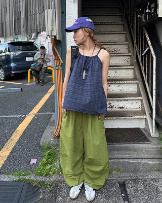 (Unisex) Knee-tuck Easy Nylon Pants