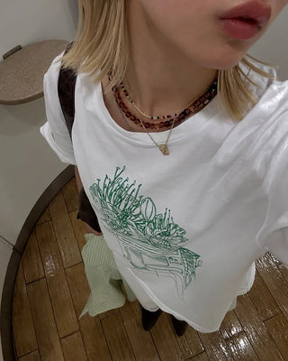 Brown bead necklace