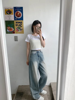 Cropped layered bustier (4 colors)