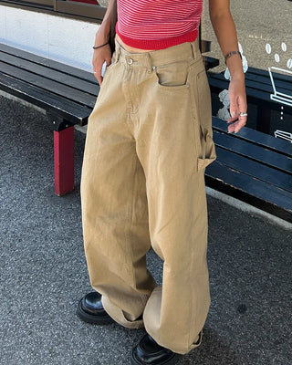 Cotton wide painter pants