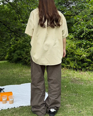 Checkered Overfit Short-Sleeve Shirt