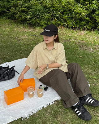 Checkered Overfit Short-Sleeve Shirt