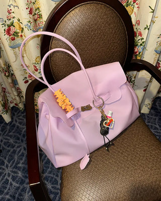 Matte Jelly Big Square Lock Bag