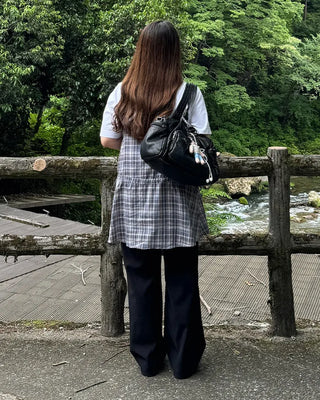Checked mini dress