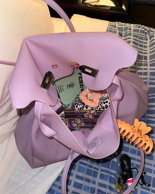 Matte Jelly Big Square Lock Bag