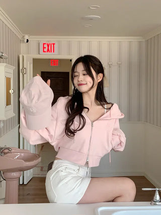 (5 colors) DR Balloon Cropped Hoodie