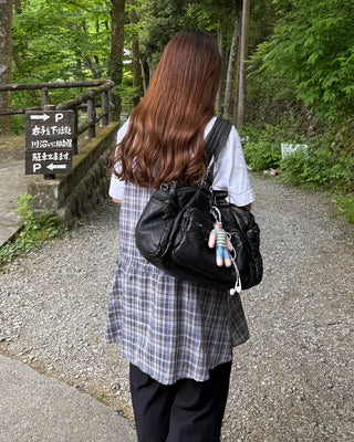 Checked mini dress