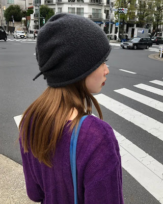Back drawstring beanie