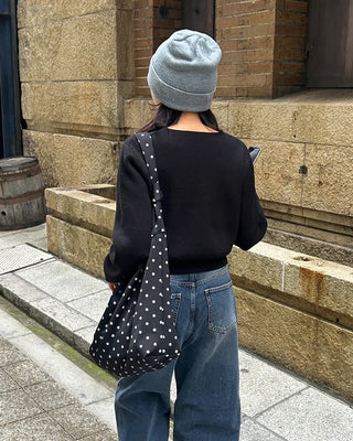Polka Dot Tote Shoulder Bag