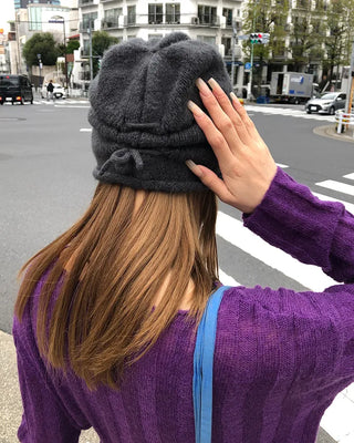 Back drawstring beanie