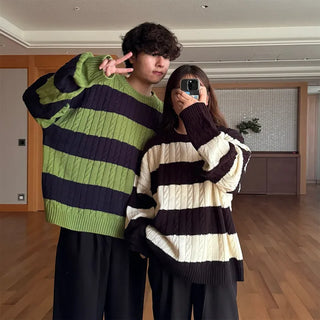 (Unisex) Bold Border Cable Knit