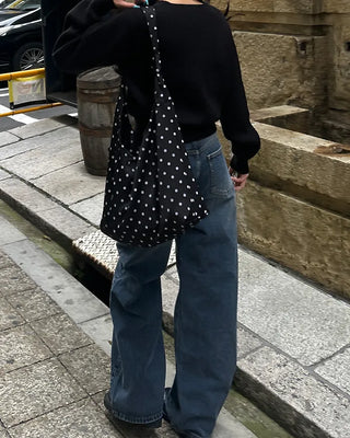 Polka Dot Tote Shoulder Bag