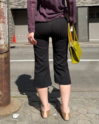 Striped leggings bootcut pants